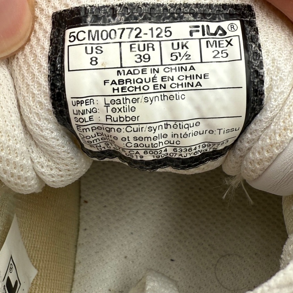 Fila Womens White Platform Sneakers‎ Shoes Lace Up Casual Comfort 8 Chunky Retro - Picture 9 of 9